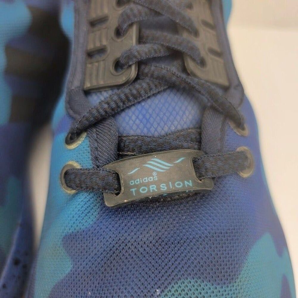 ADIDAS Mens Size 10 Blue Camo ZX FLUX DECON Sneakers M19684 - Picture 4 of 9